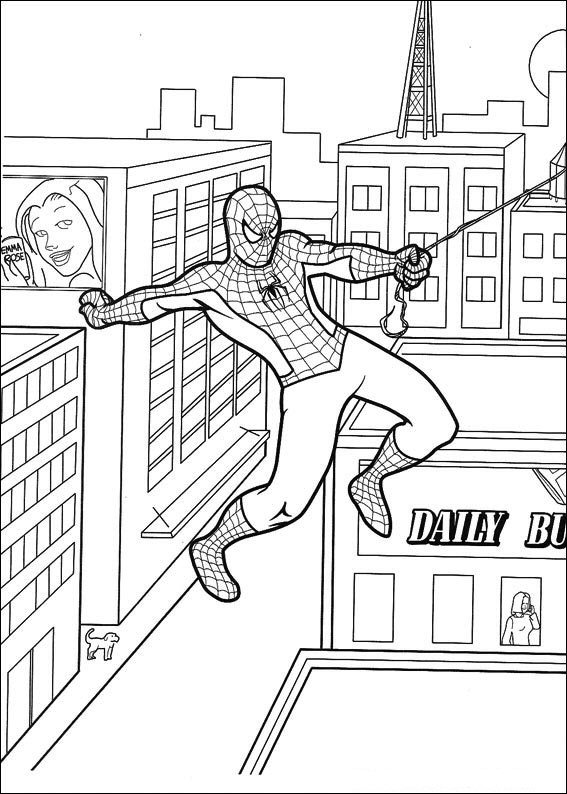 Plansa de colorat cu Spiderman 12 4